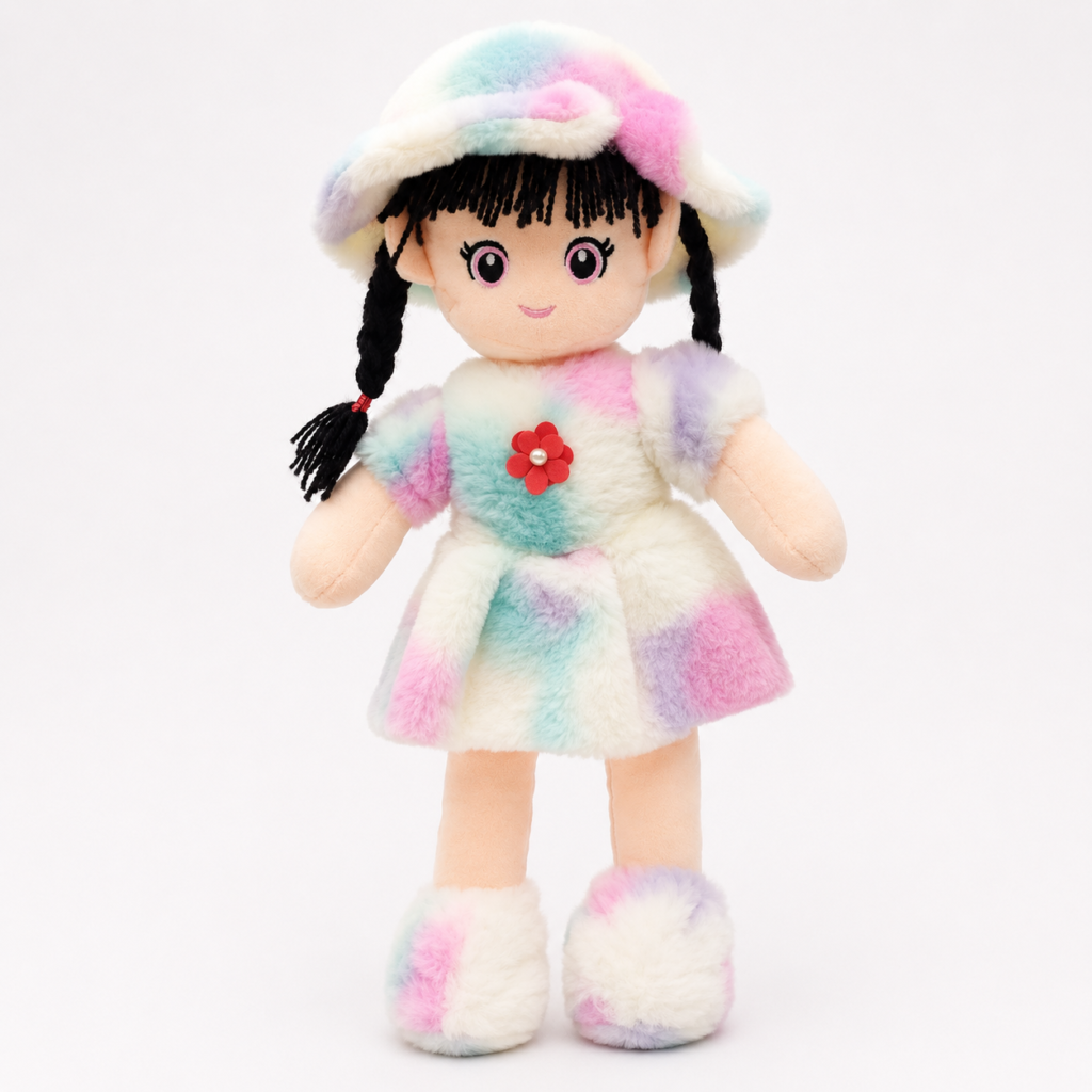 Rainbow Doll Soft Toy – 70 cm | Rabbit Fur